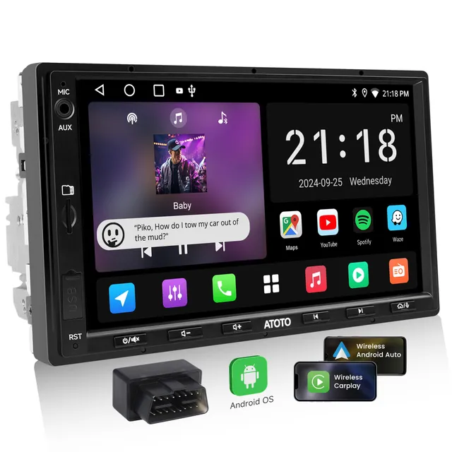ATOTOZONE Car Stereo A5L autoradio 7" 2 DIN 2+32G CarPlay