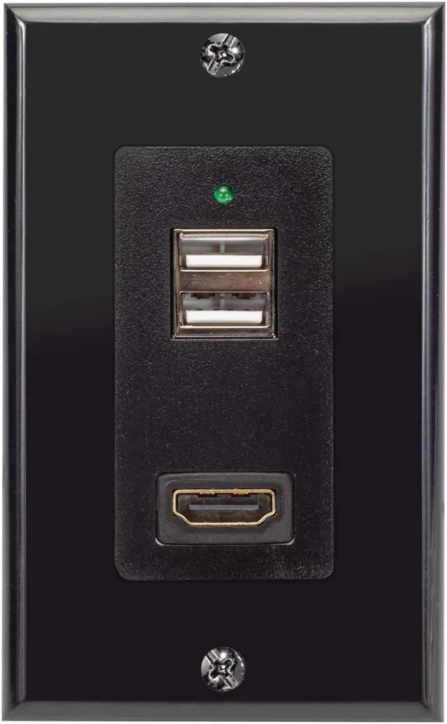 Magnedyne Utility WC-USBHD-B presa USB-A HDMI camper muro