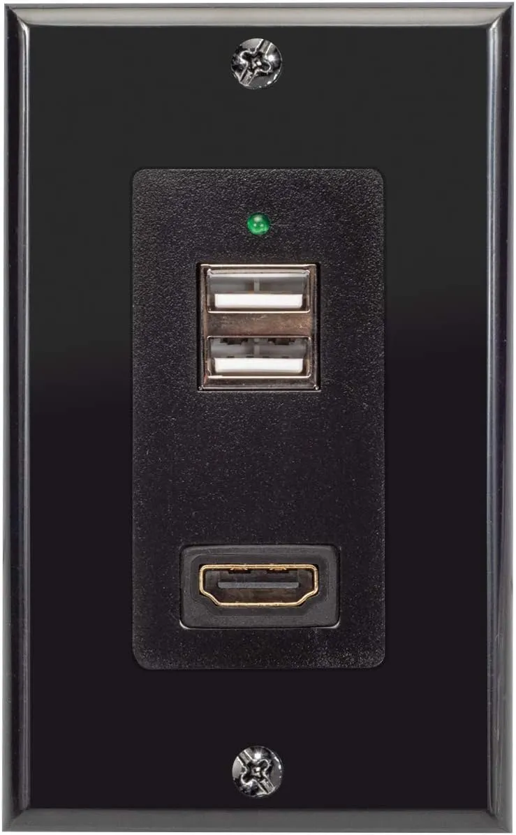 Magnedyne Utility WC-USBHD-B presa USB-A HDMI camper muro