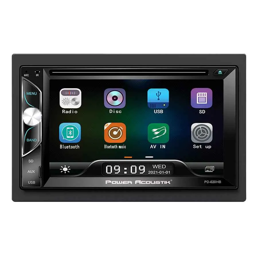 Power Acoustik PD-620HB autoradio 2 DIN DVD 6,2" bluetooth