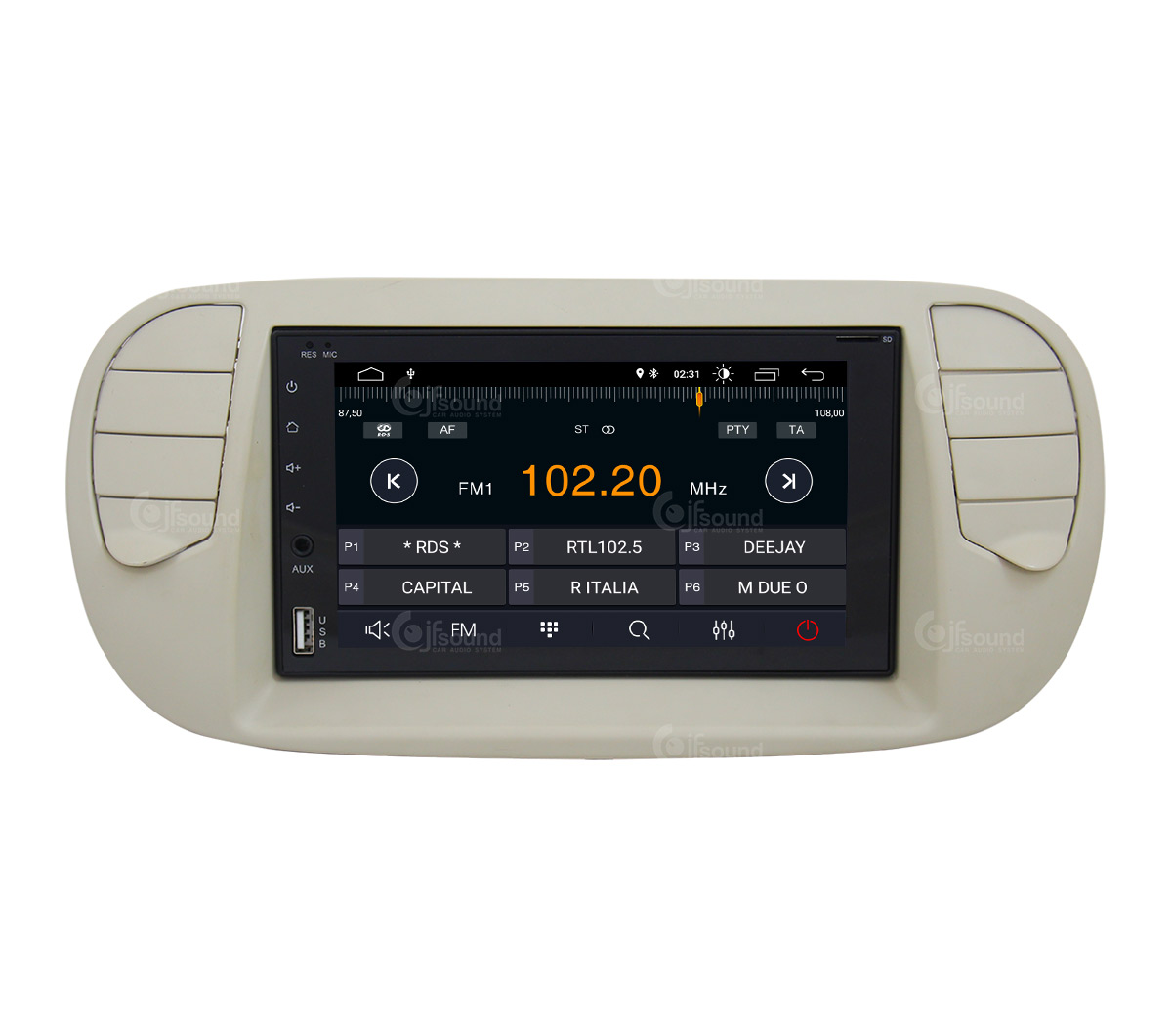 JFSound X7C-PRO JF-227-X7C-F5P-PRO autoradio Fiat 500 DSP