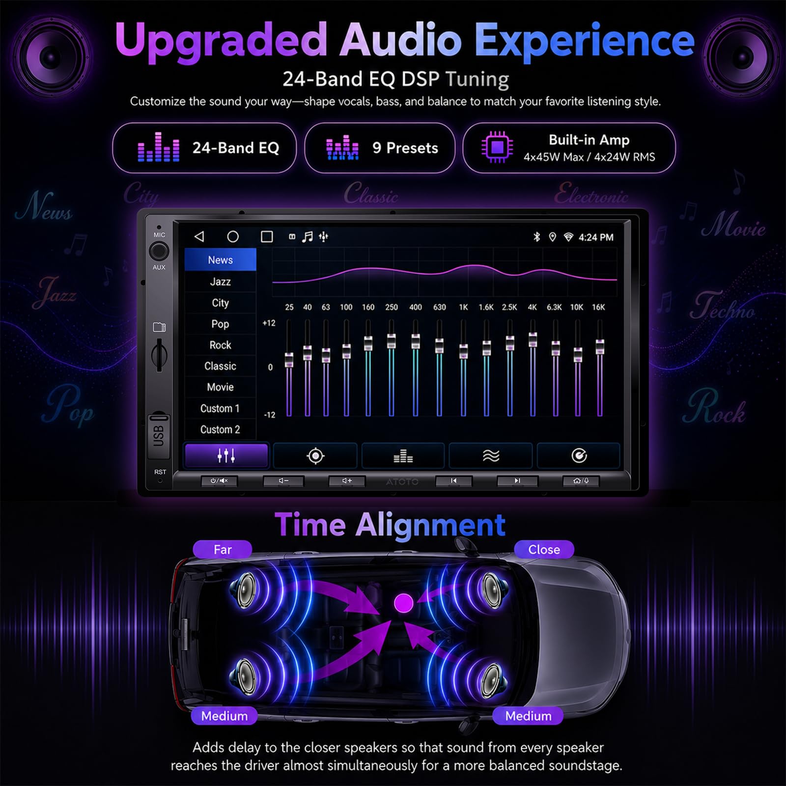 ATOTO A5 Lite Autoradio Android 2 DIN 7" 2G+32G CarPlay
