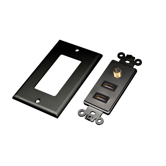 Magnedyne WP-320B Presa Antenna Doppio Video + Coassiale Nera