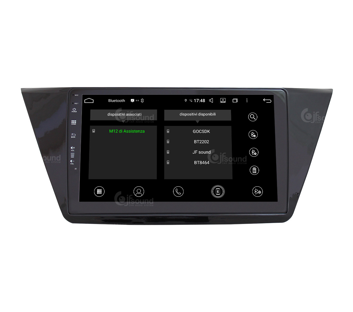 JFSound UP-PRO JF-131WT autoradio Android per Volkswagen Touran