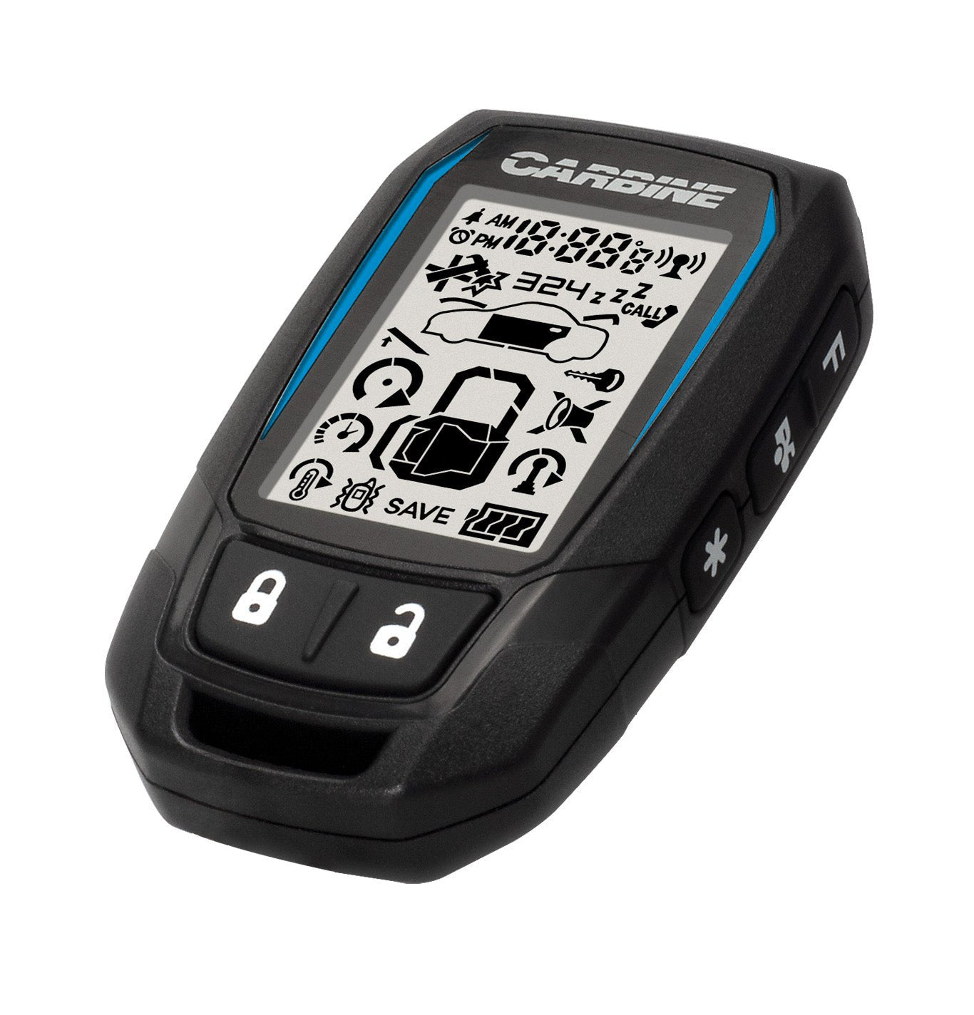 Carbine CARF-LCD45 telecomando ricambio LCD 5 tasti 433 MHz