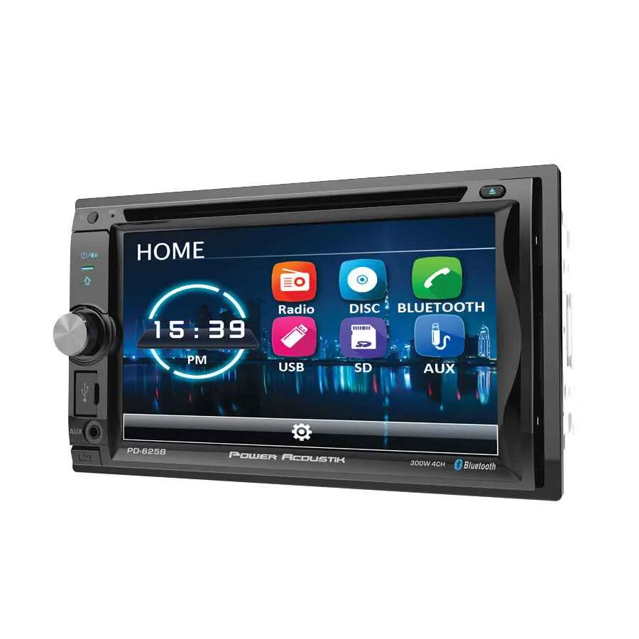 Power Acoustik PD-625B Autoradio 2 DIN DVD Bluetooth 6.2" Retrocam