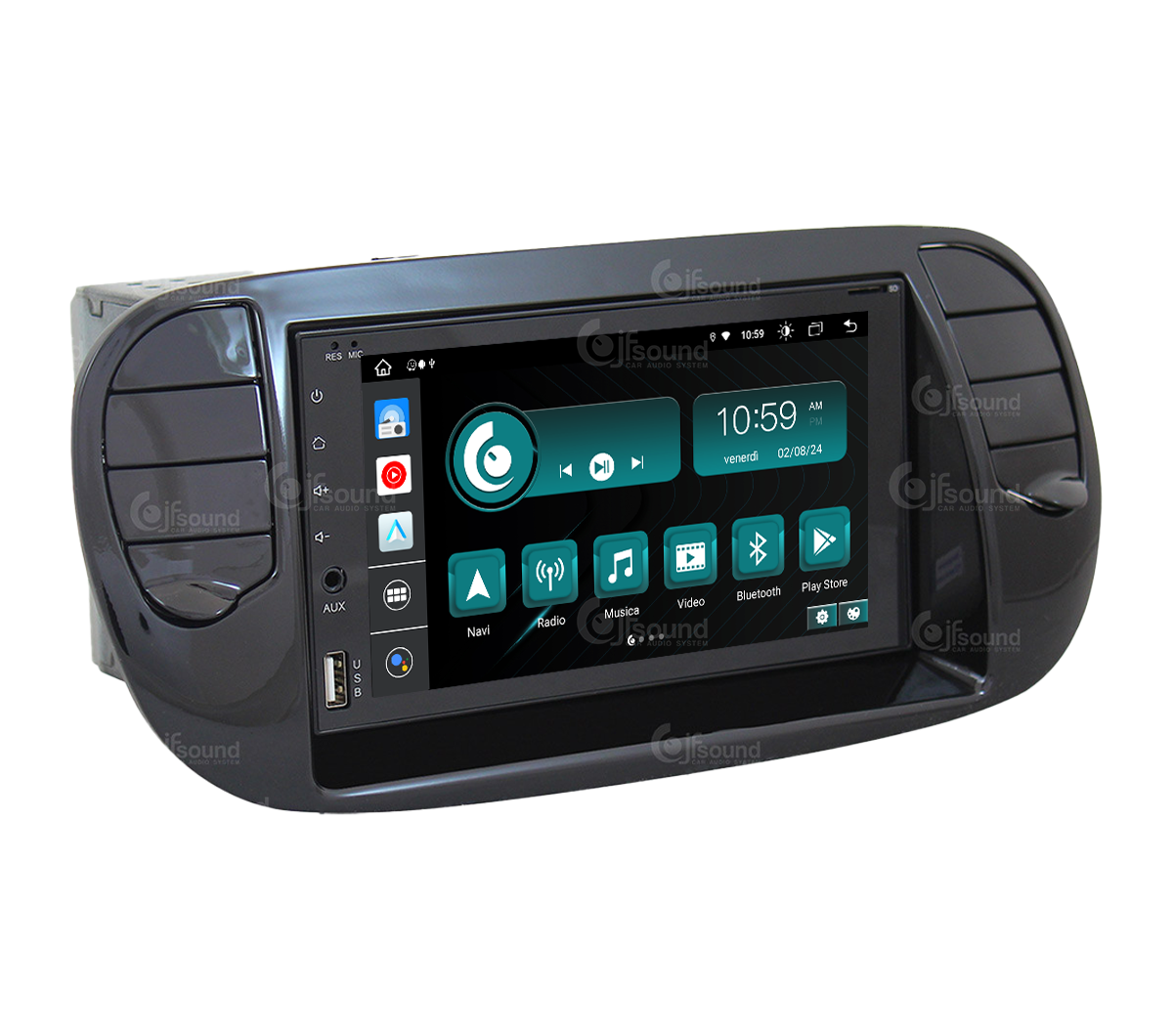 JFSound X9C-PRO JF-227-X9C-F5N-PRO autoradio per Fiat 500 4G