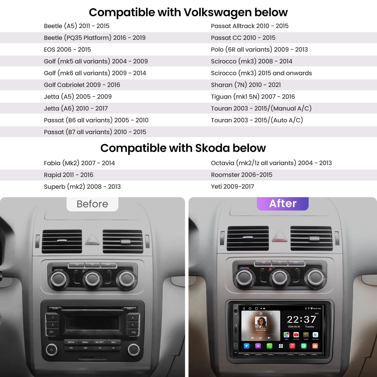 ATOTOZONE A5L autoradio Android 7" VW 2+32GB CarPlay