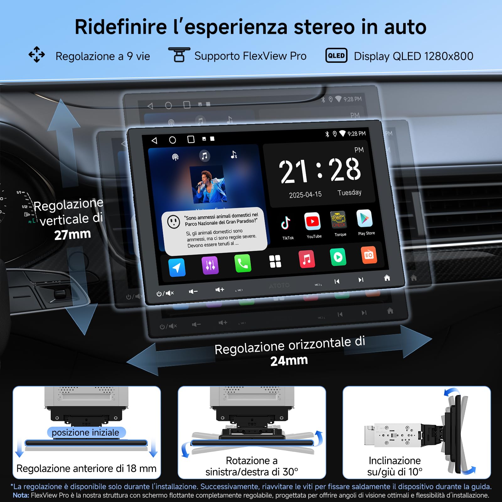 ATOTOZONE Car Stereo A5LG110T autoradio 10" 2+32G CarPlay