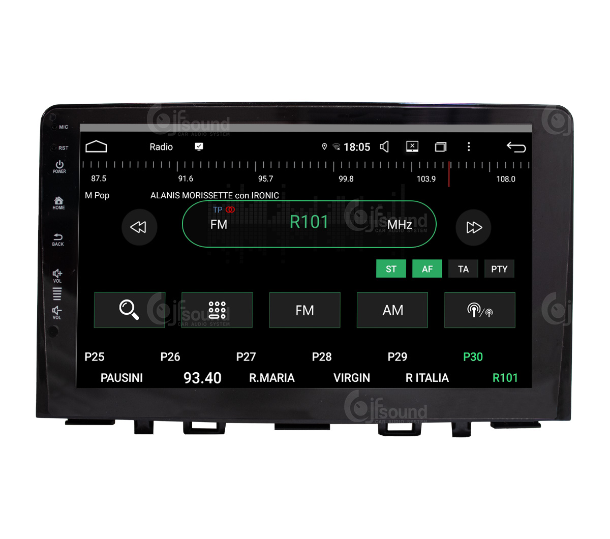 JFSound UP-PRO JF-039KR-UP-1-PRO autoradio per Kia Rio Stonic CarPlay