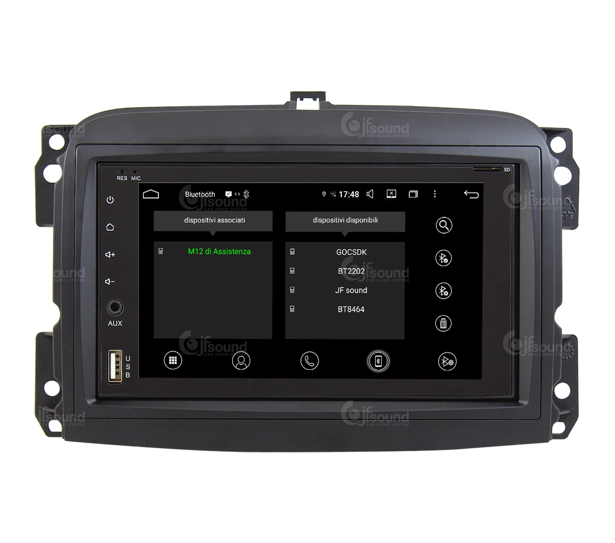JFSound UP-PRO JF-227 autoradio Android CarPlay Fiat 500