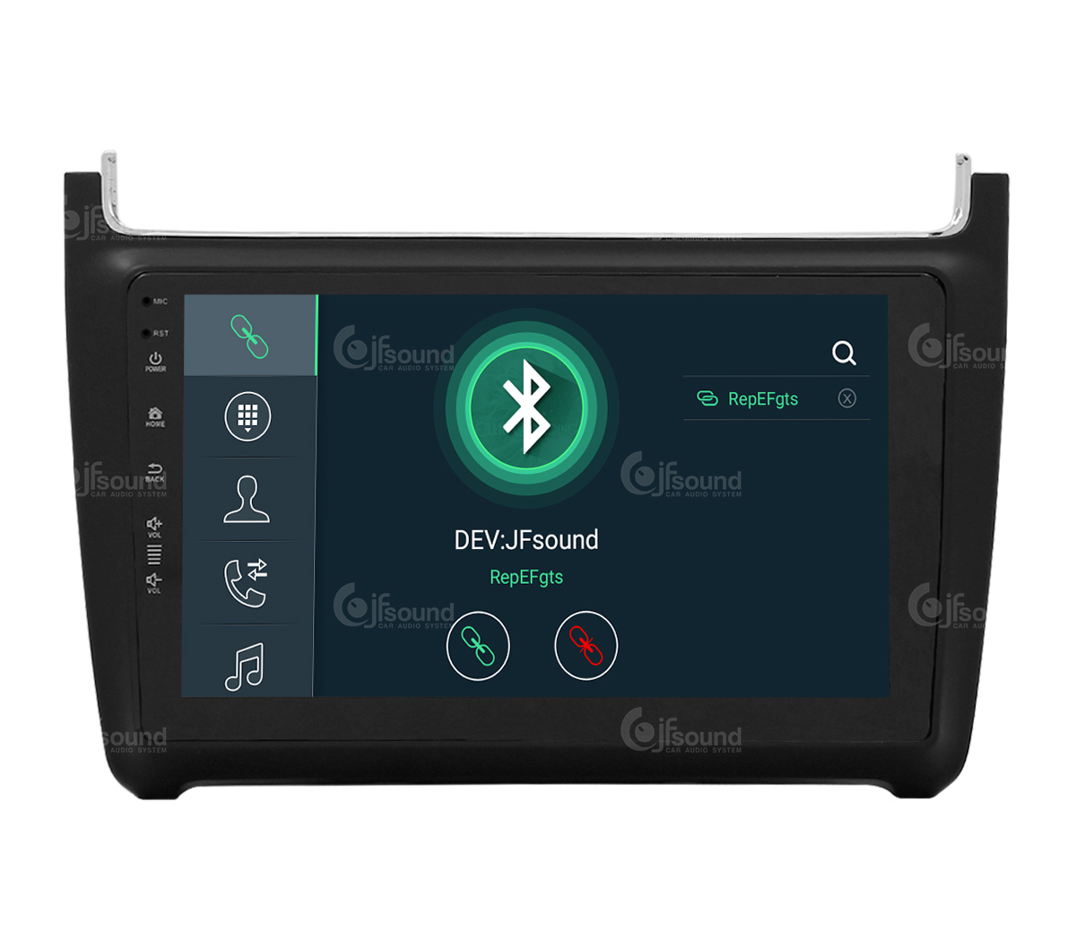 JFSound X9C-PRO JF-231WP autoradio Android Polo 4G retrocamera