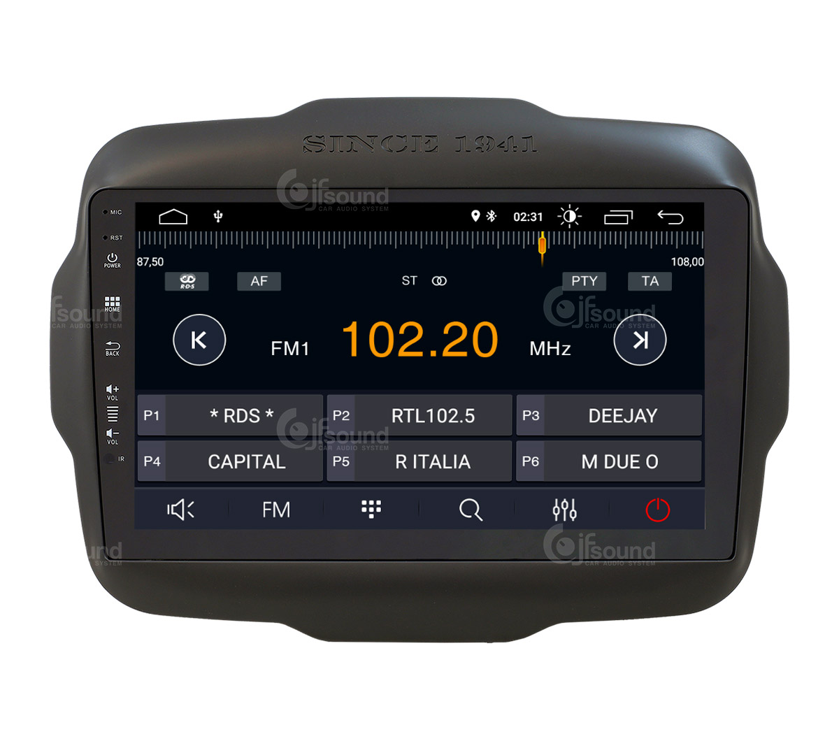 JFSound X7C-PRO JF-039JR-X7C-PRO autoradio Android Jeep Renegade DSP