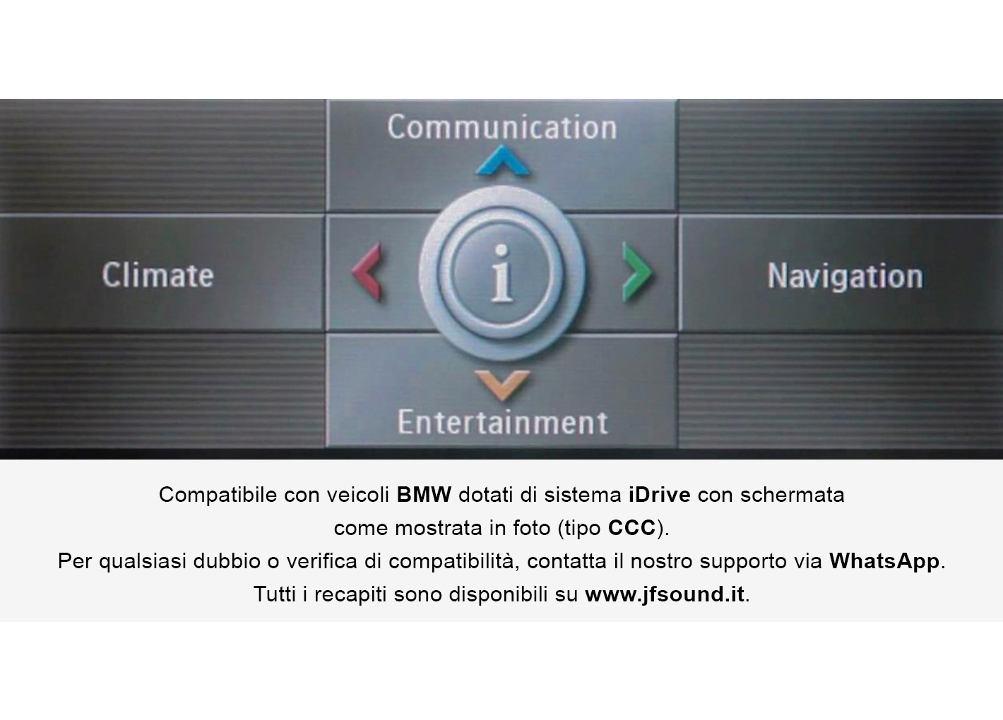 JFSound JF-032BE8-CCC autoradio per BMW Serie 1 E81/E87
