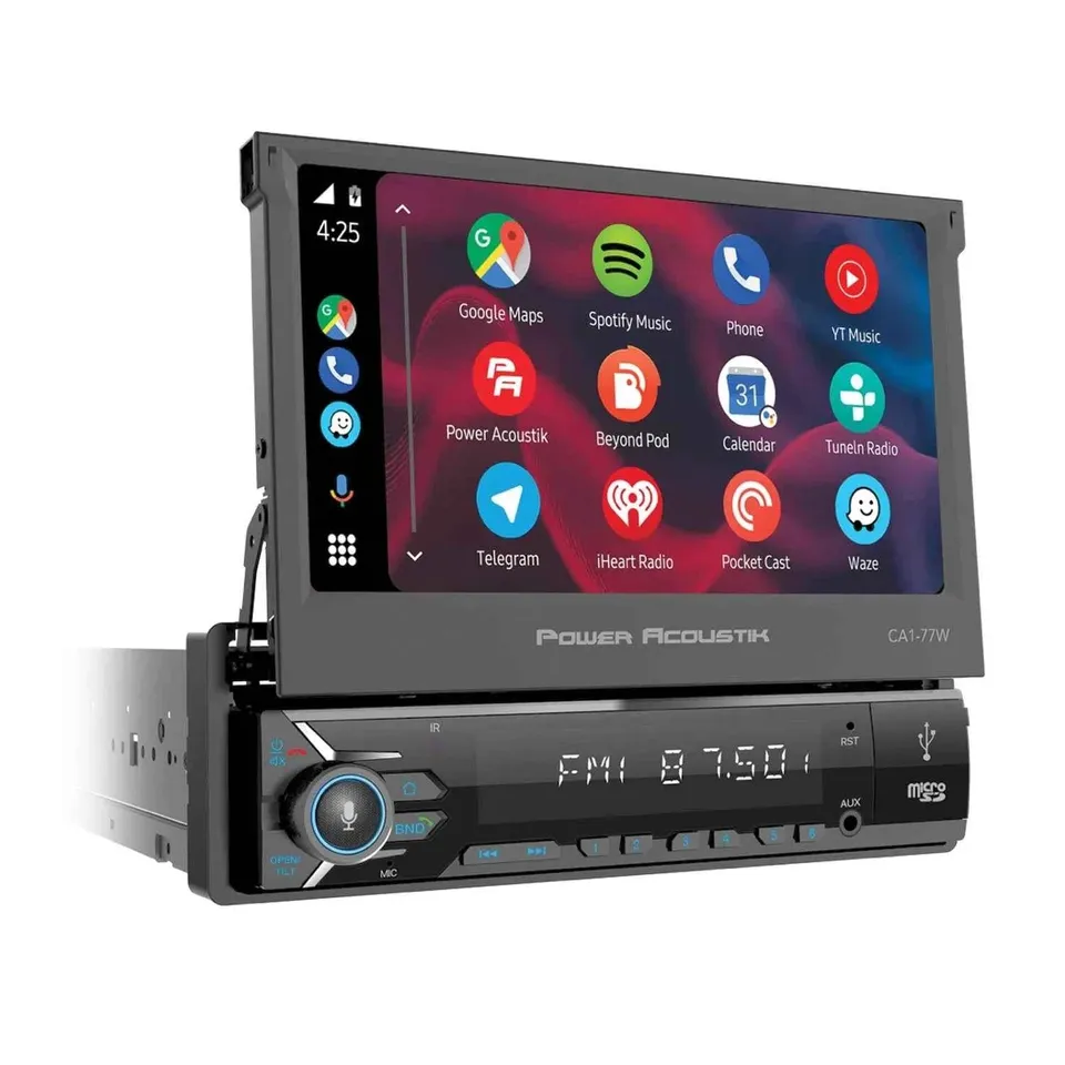 Power Acoustik CA1-77W autoradio 1 DIN 7" CarPlay Android Auto