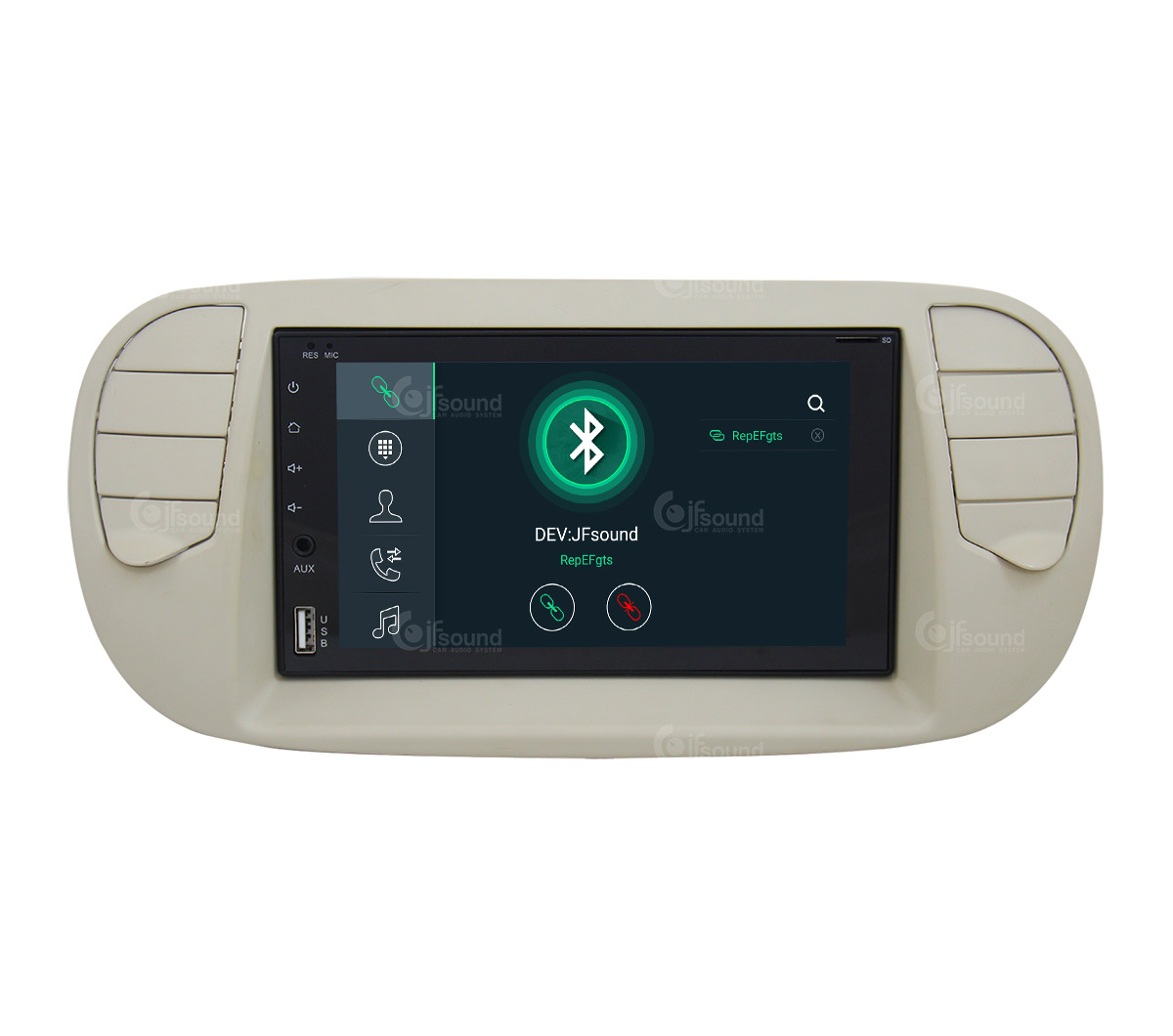JFSound X9C-PRO JF-227 autoradio Android Fiat 500 4G retrocamera