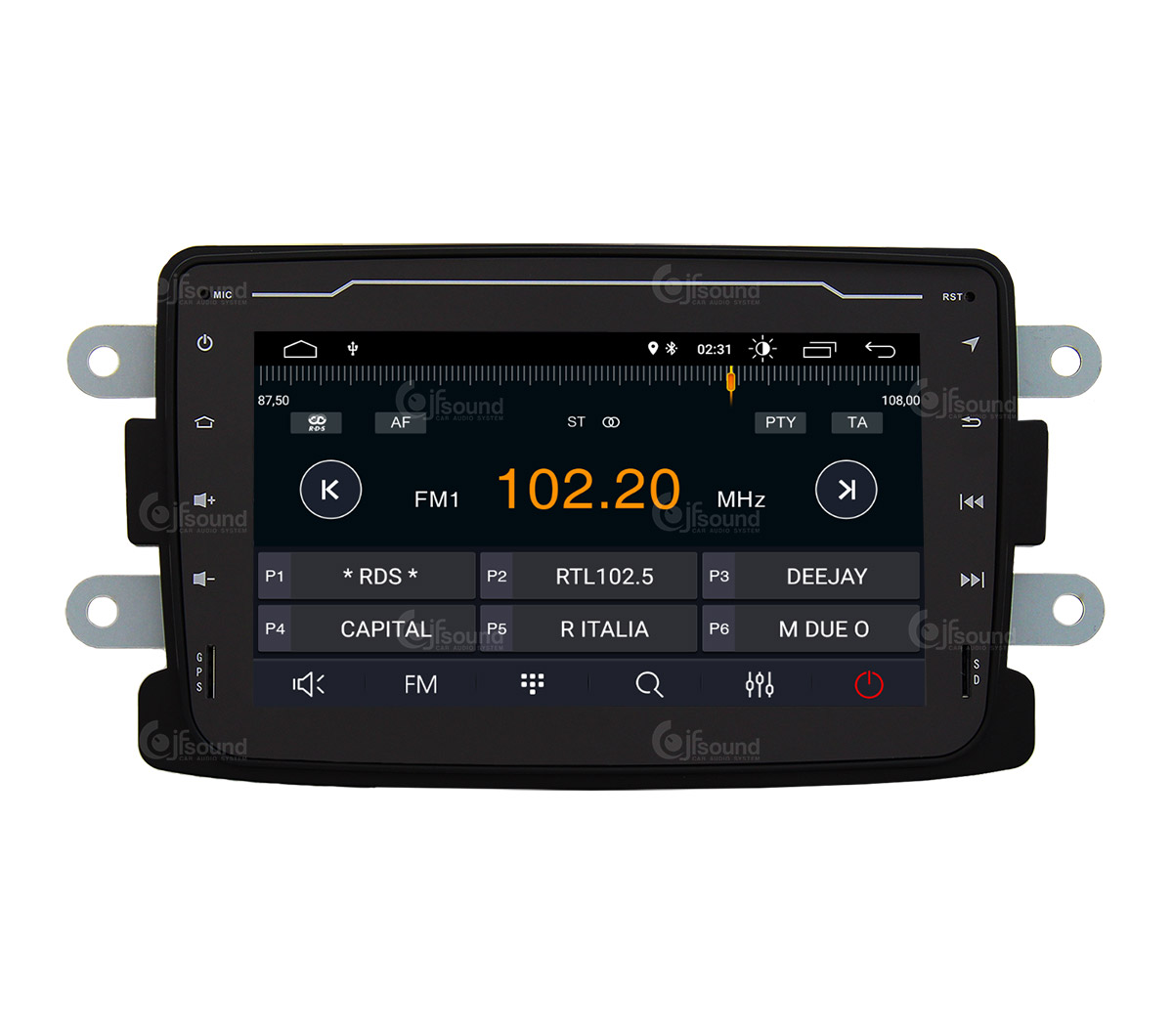 JFSound X7C-PRO JF-037 autoradio Android per Dacia Duster DSP