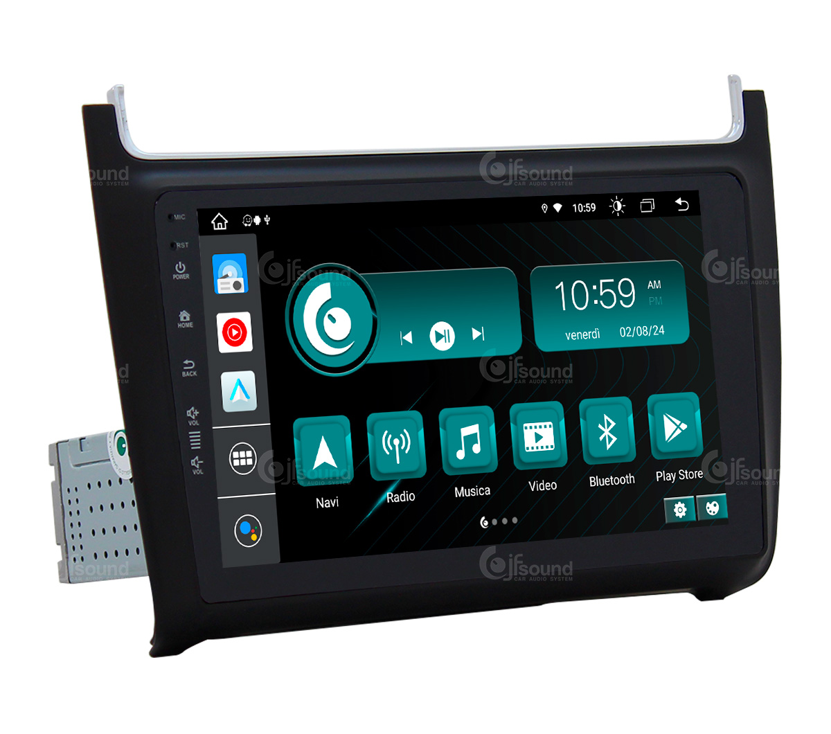 JFSound X9C-PRO JF-231WP autoradio Android Polo 4G retrocamera