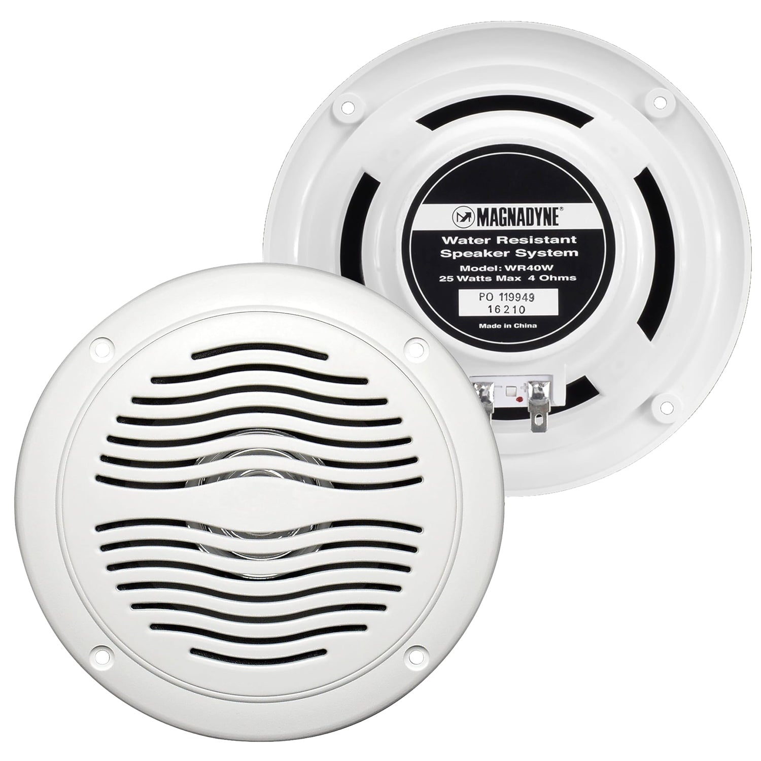 Magnedyne AquaVibe WR40 Altoparlanti 5" Coppia Bianca 25W
