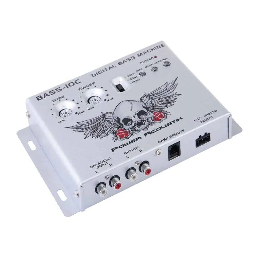 Power Acoustik BASS-10C processore bassi auto digitale 10W