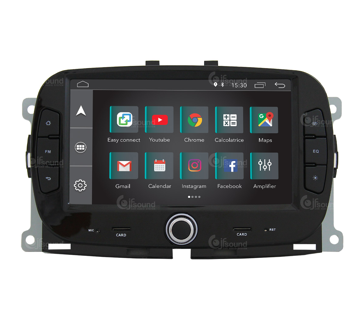 JFSound X7C-PRO JF-137F5 autoradio Fiat 500 con DSP