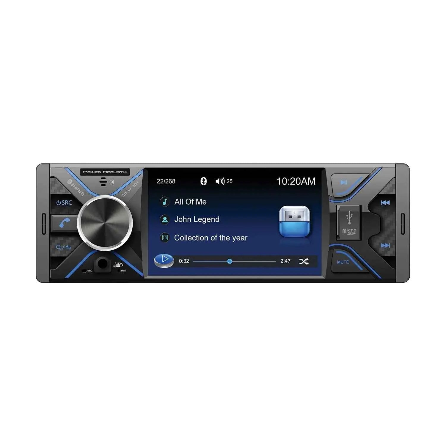 Power Acoustik PML-43HB autoradio 1 DIN Bluetooth display 4,3"