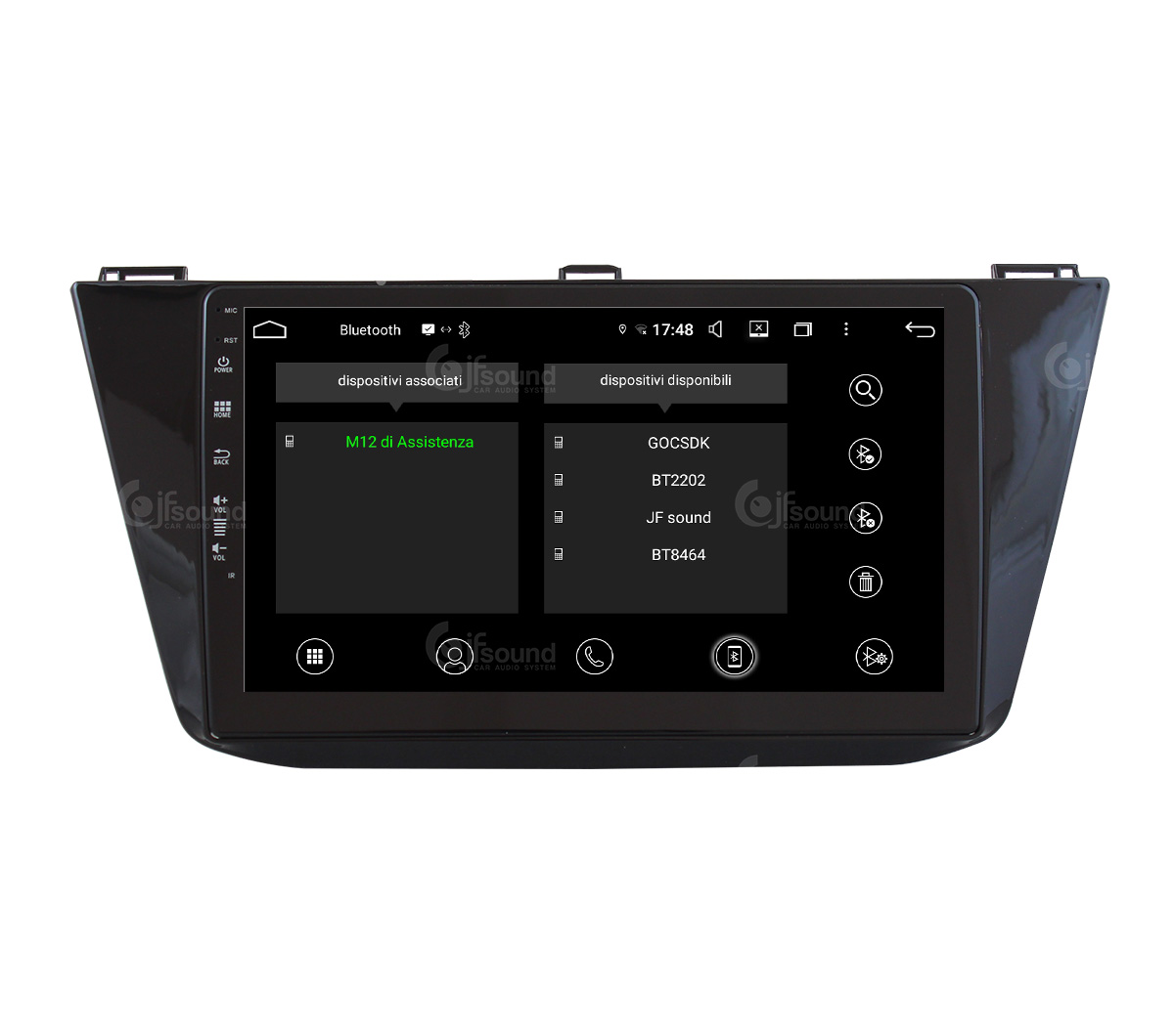 JFSound UP-PRO JF-031WT autoradio Android Tiguan wireless