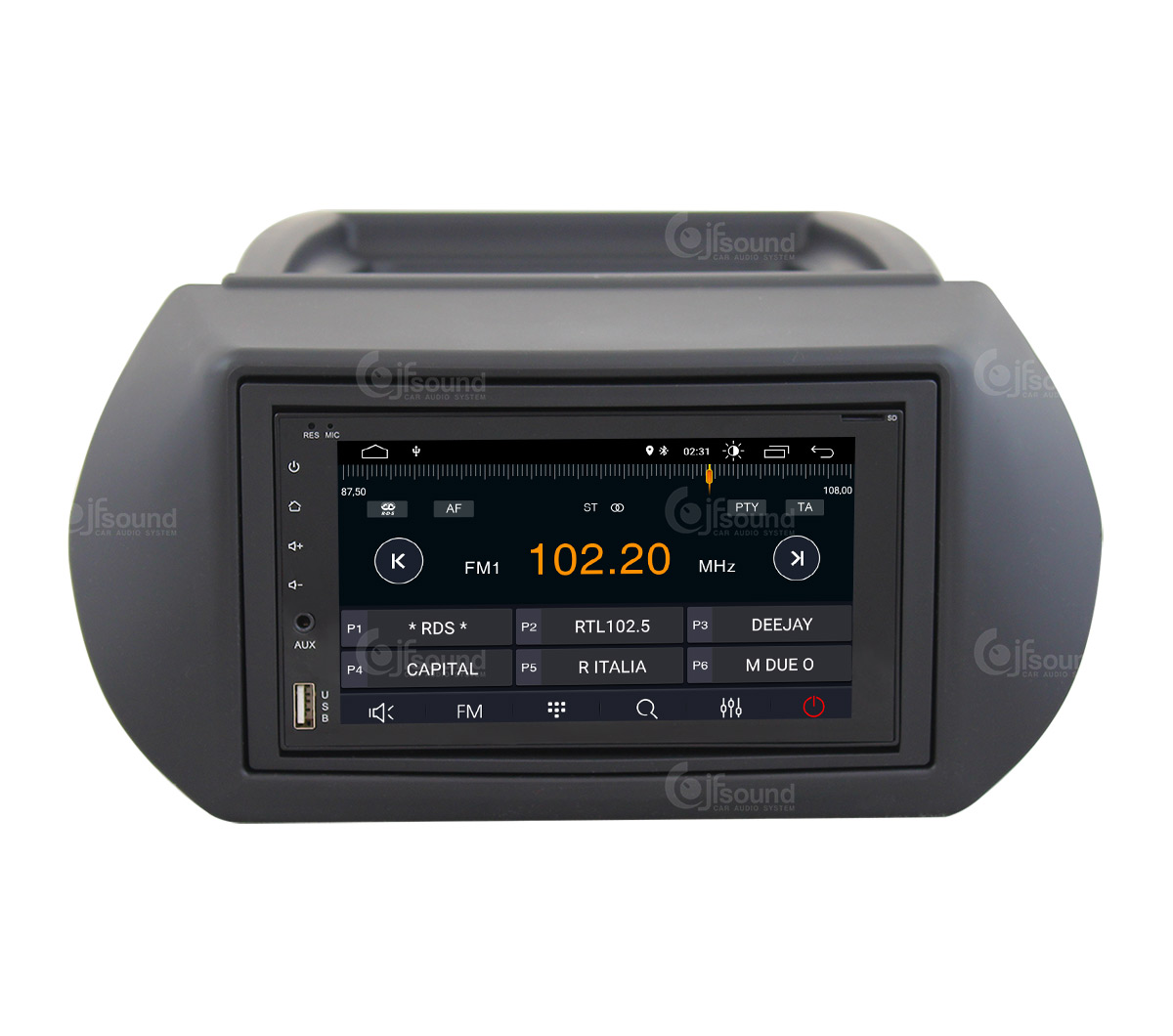 JFSound X7C-PRO JF-227 autoradio Android DSP Fiorino Qubo