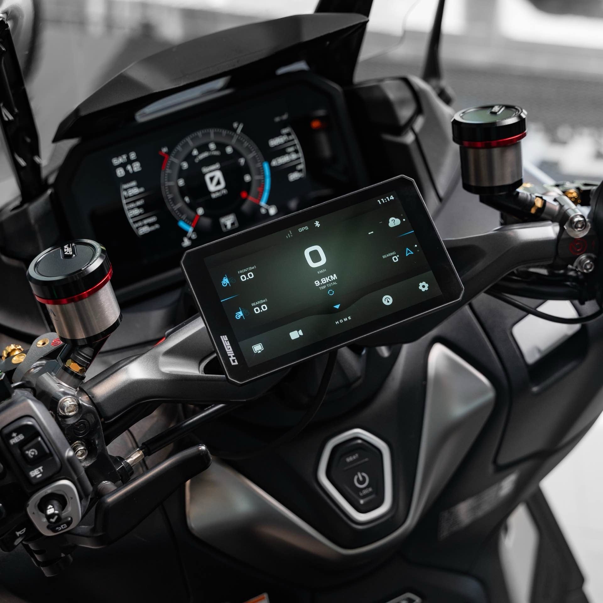 CHIGEE Accessories Supporto Yamaha TMAX560 Display Acciaio