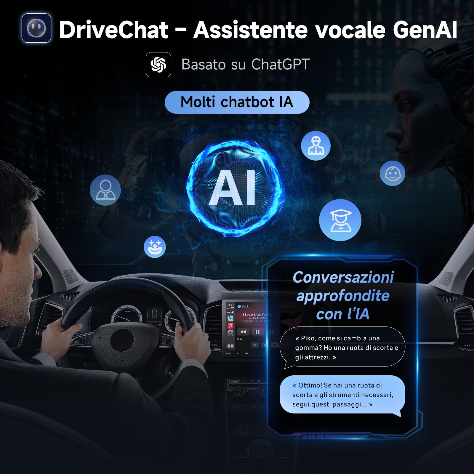 ATOTOZONE A5L autoradio Android 10.1" QLED 2G+32G CarPlay