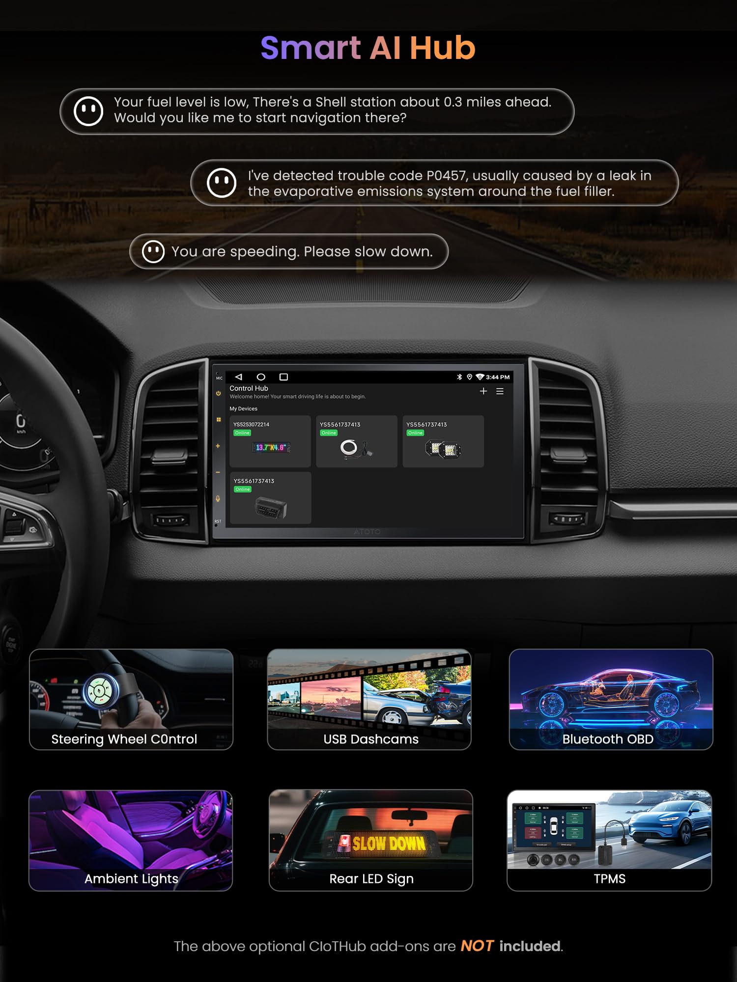 ATOTOZONE A5L autoradio Android 7" 2 DIN 2G+32G CarPlay