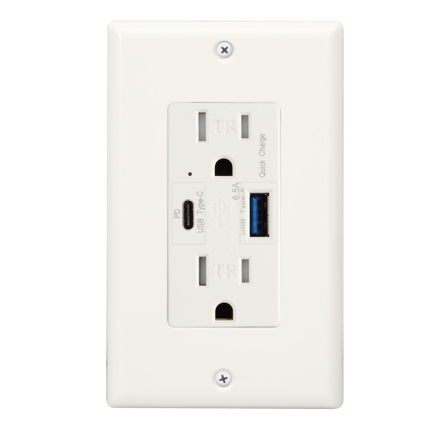 Magnedyne WC-601 presa USB da parete USB-A USB-C bianca