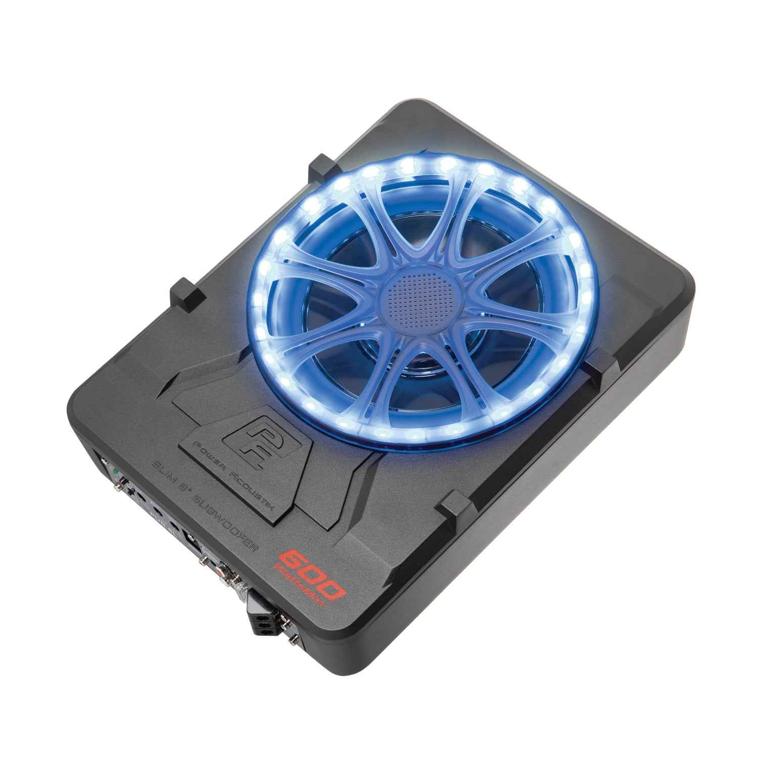 Power Acoustik PUB-8L subwoofer 8" 600W amplificato LED