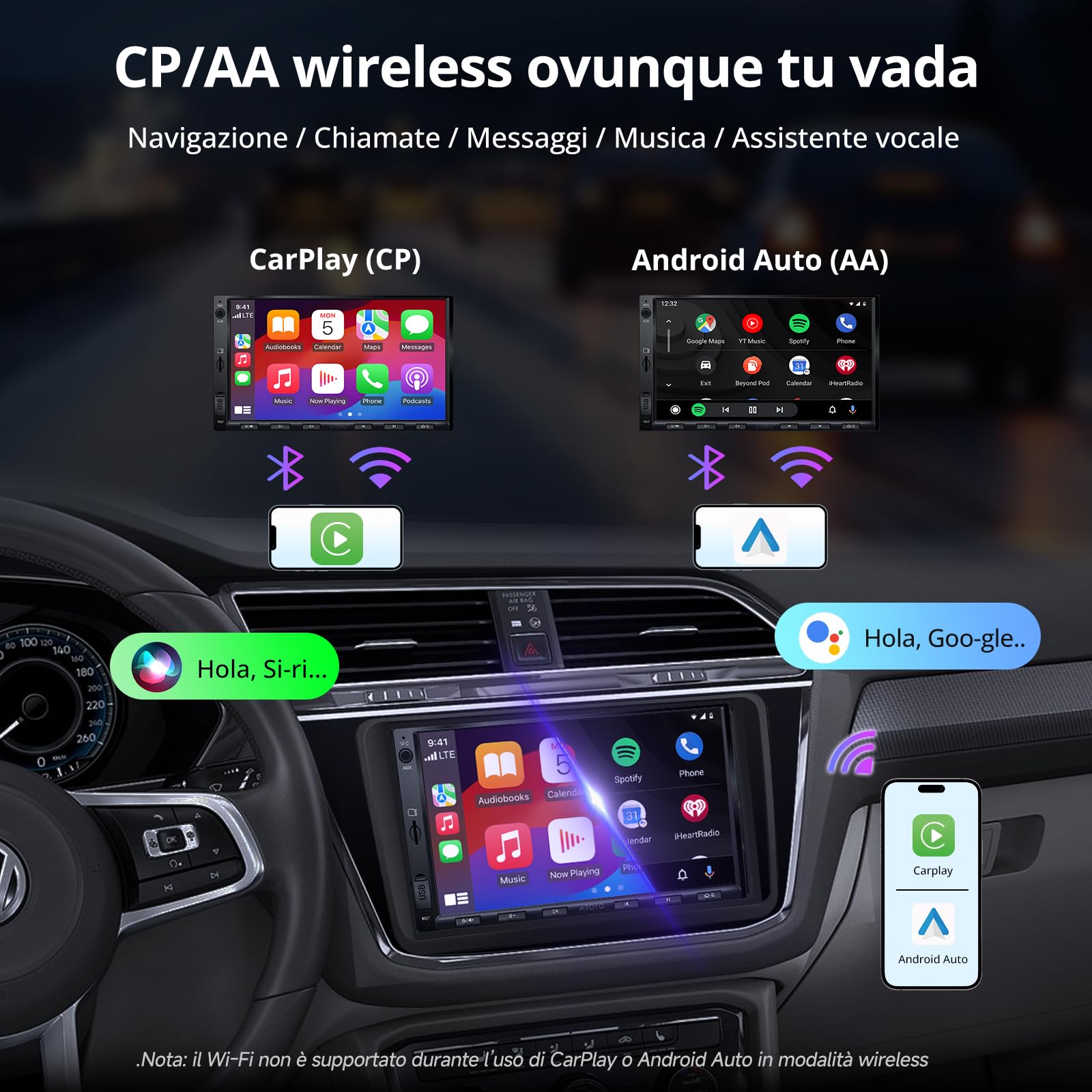 ATOTOZONE A5L autoradio Android 7" VW 2+32GB CarPlay