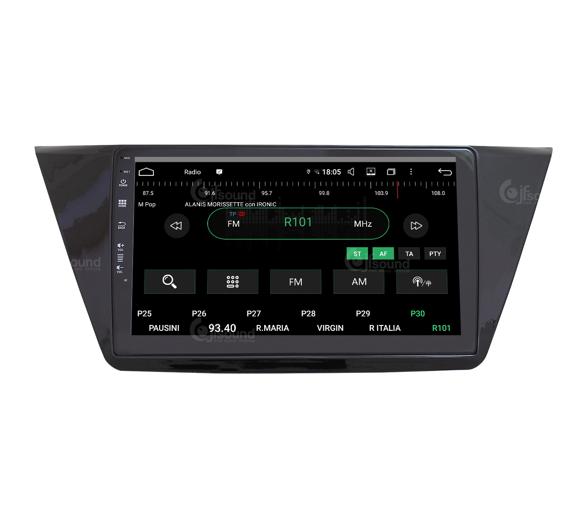JFSound UP-PRO JF-131WT autoradio Android per Volkswagen Touran
