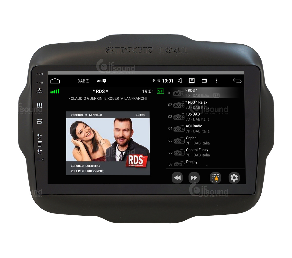 JFSound UP-PRO JF-039JR-UP-PRO autoradio per Jeep Renegade