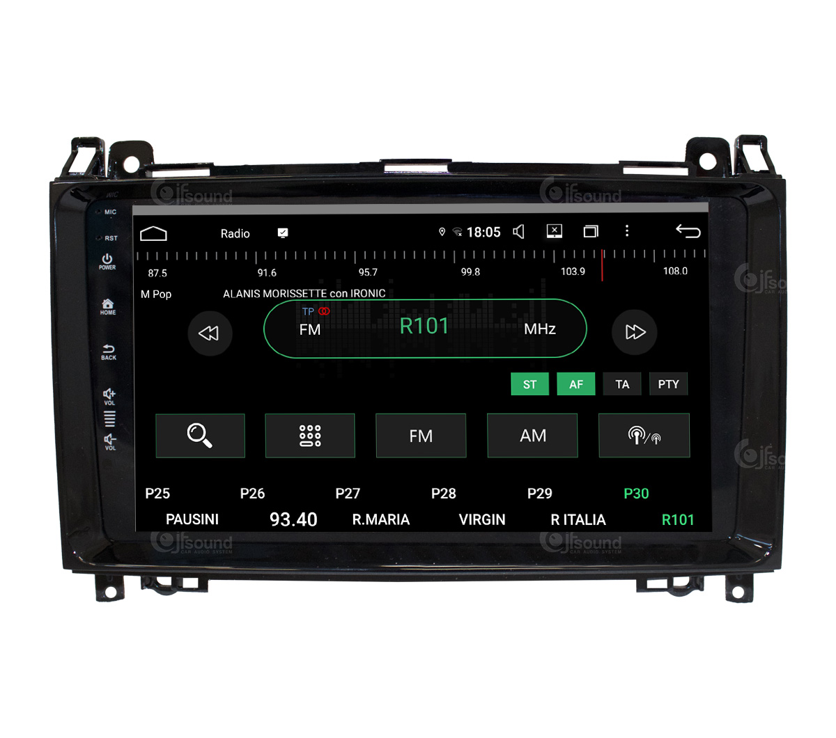 JFSound UP-PRO JF-039MA autoradio Mercedes A W169 B W245