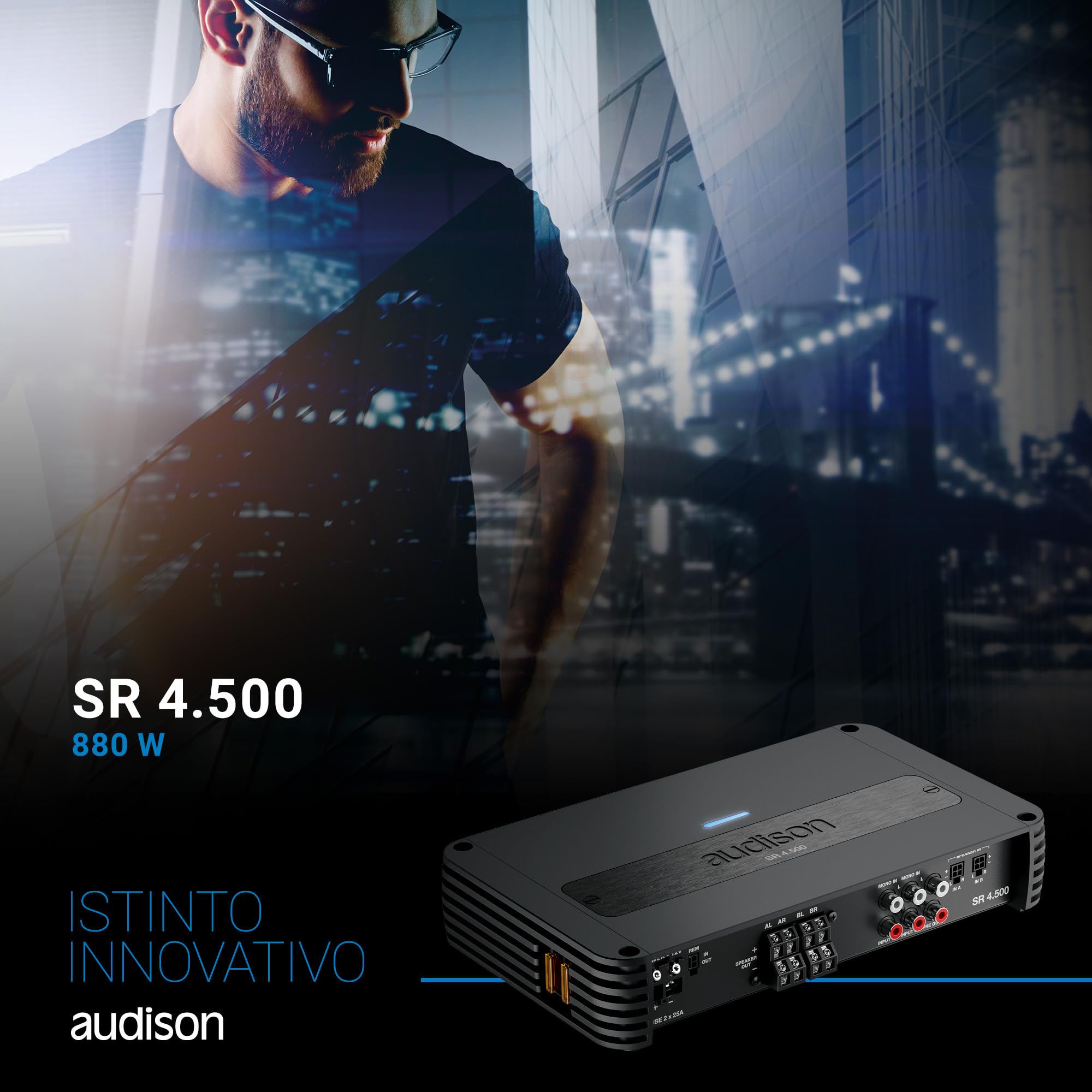 Audison SR 4.500 amplificatore 4 canali 4x220W 2 Ohm