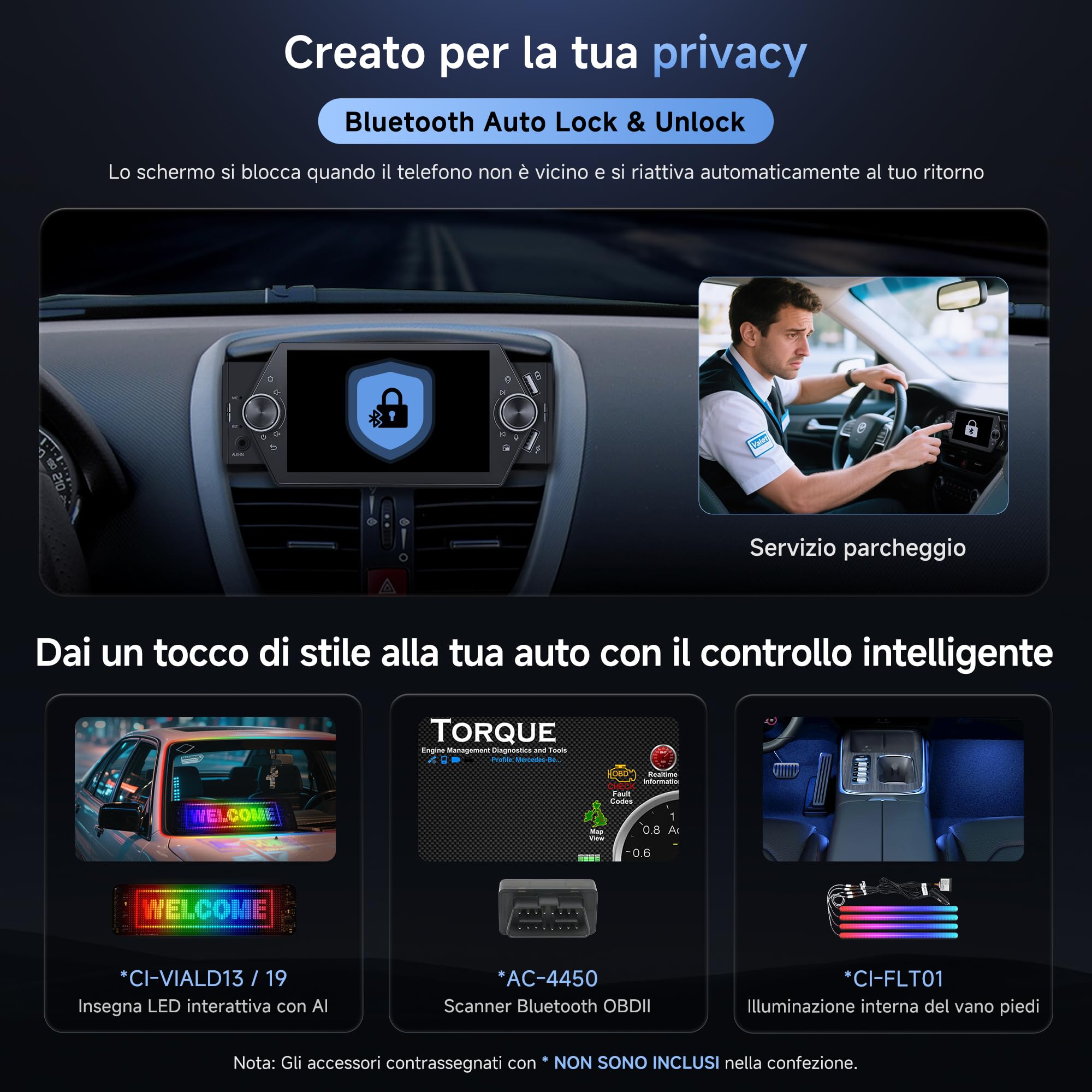ATOTOZONE 1 Din autoradio Android 5 pollici CarPlay 2+32GB