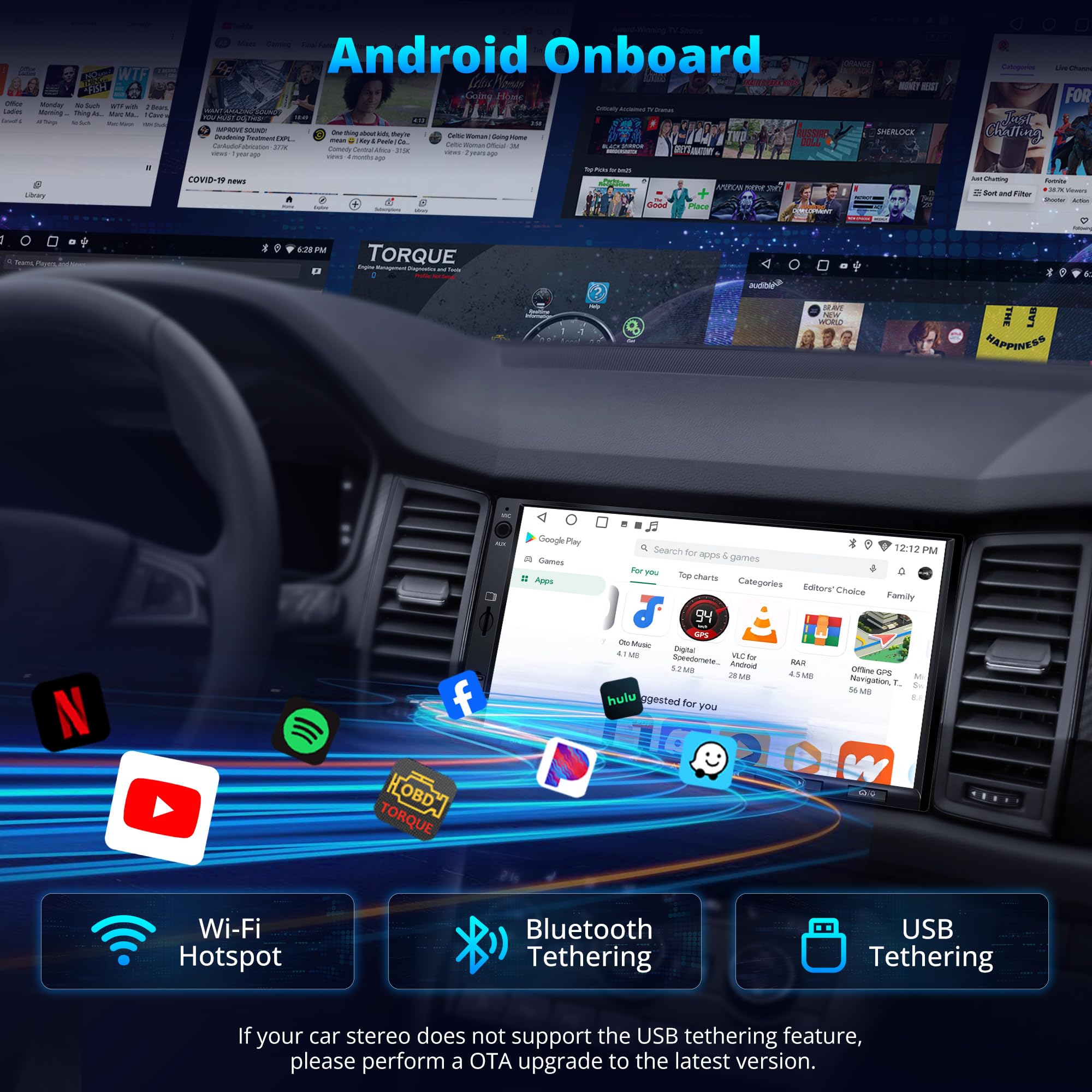 ATOTOZONE Car Stereo A5L autoradio 7" 2 DIN 2+32G CarPlay