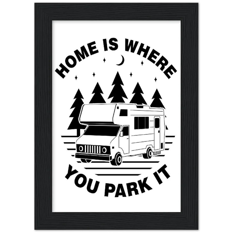 Magnadyne Merch Home Is Where You Park It poster con cornice 13x18 cm