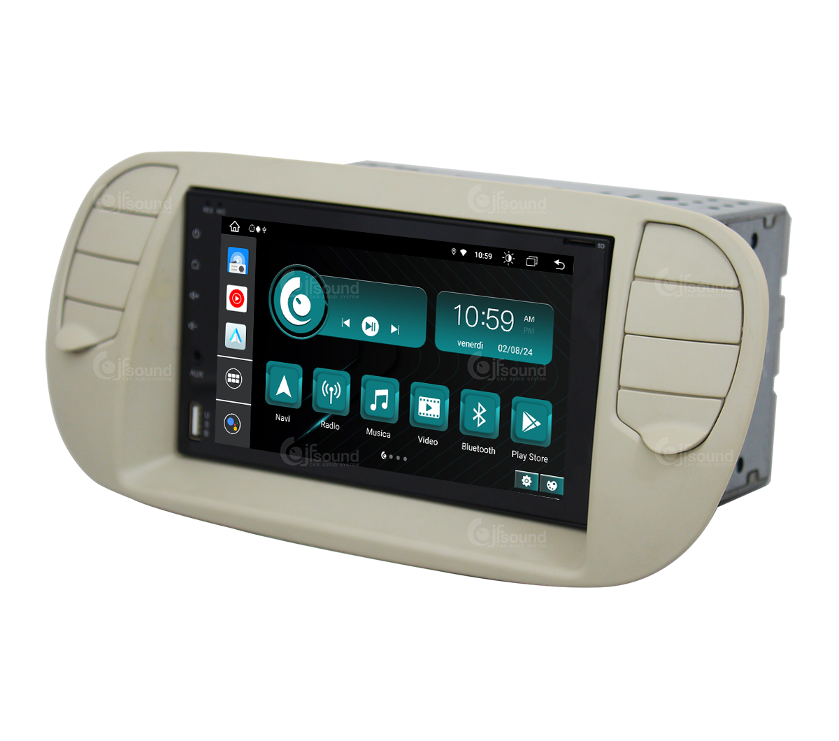 JFSound X9C-PRO JF-227 autoradio Android Fiat 500 4G retrocamera