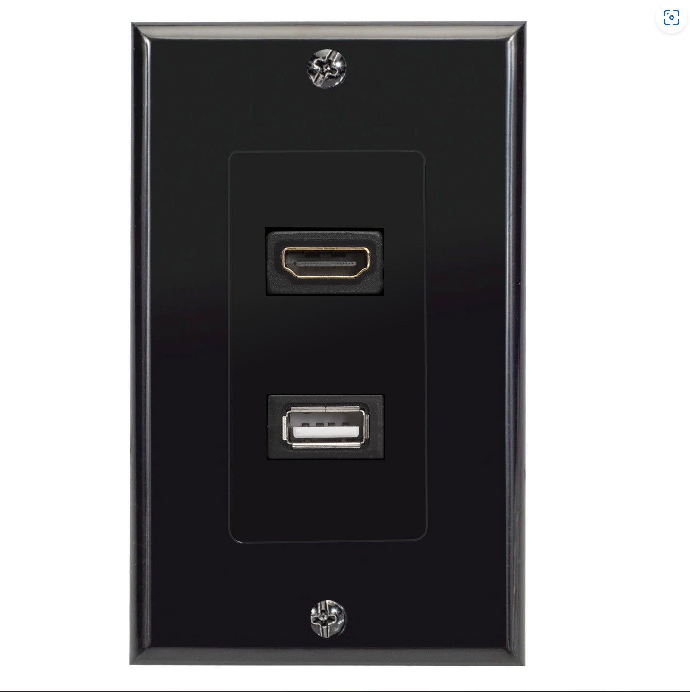 Magnedyne WP-120B-FLY Placca Muro HD + USB Nera Cavo