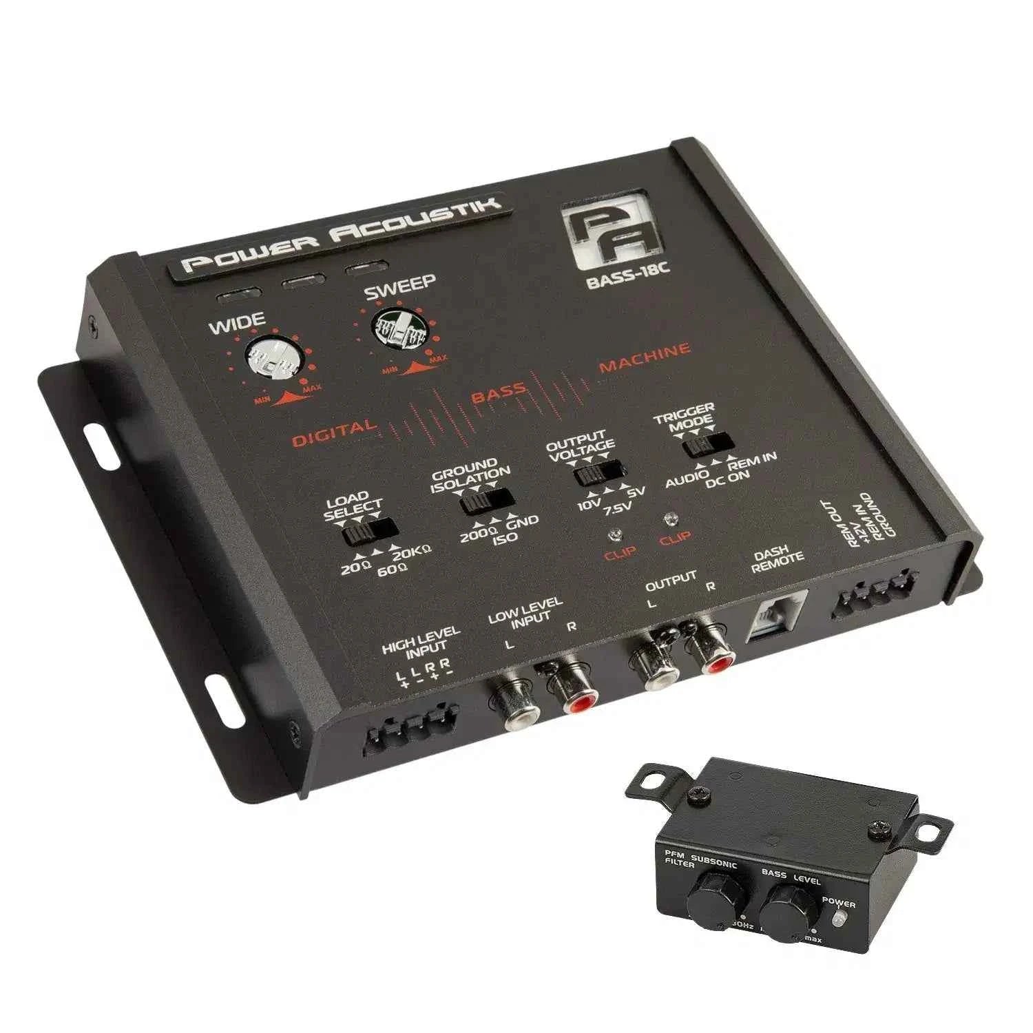 Power Acoustik BASS-18C processore bassi restoration auto
