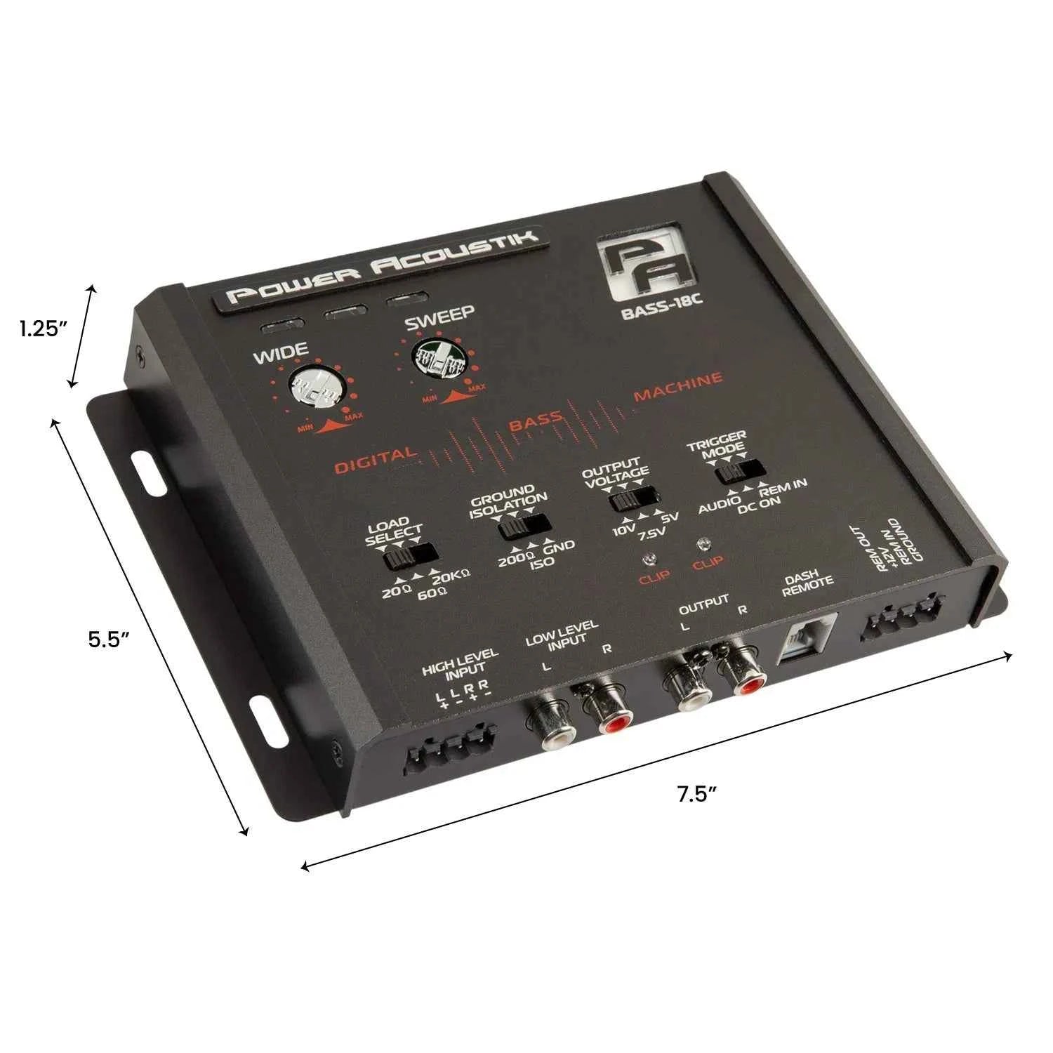 Power Acoustik BASS-18C processore bassi restoration auto