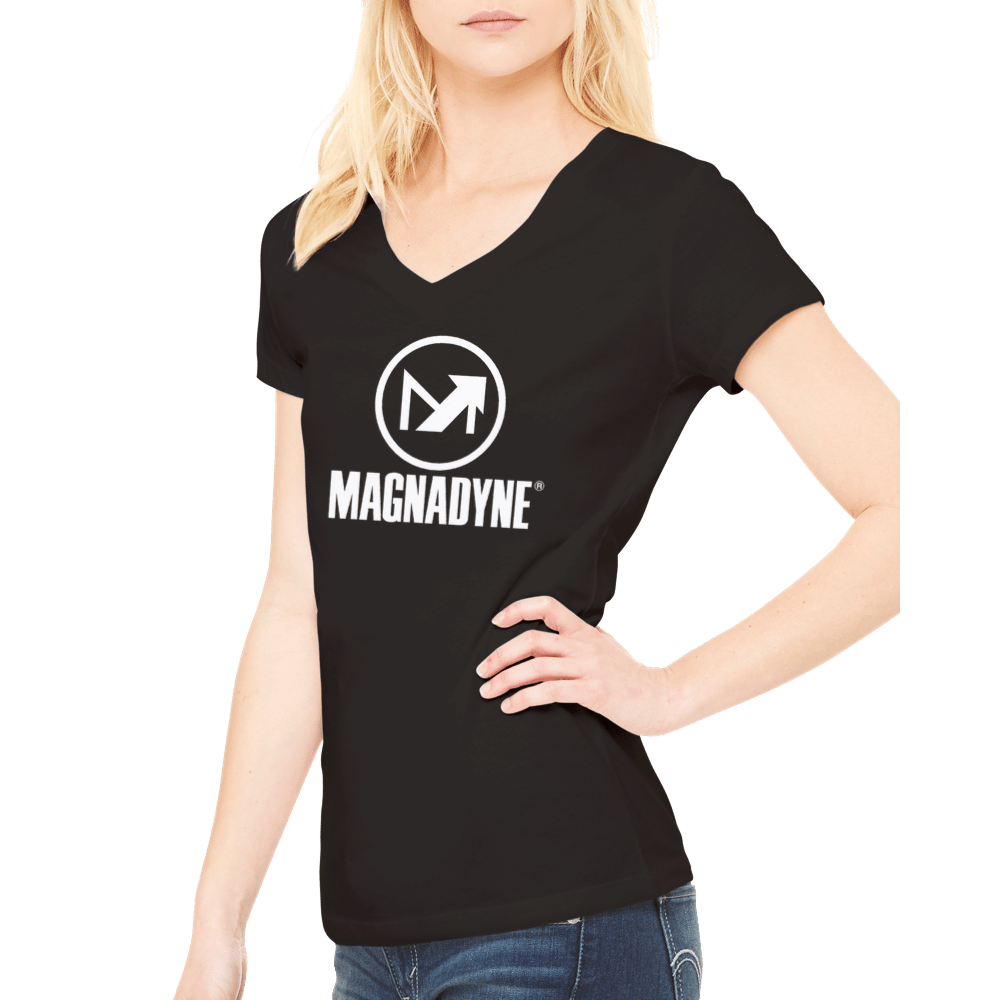 Magnedyne Merch T-Shirt Donna Scollo V Taglia L Cotone