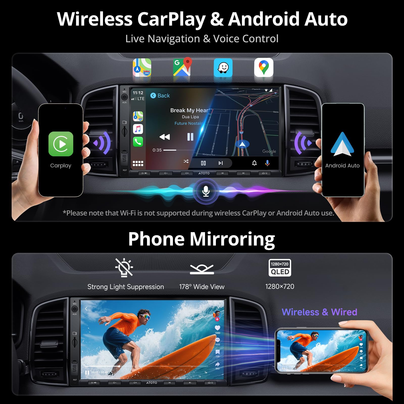 ATOTO A5 Lite Autoradio Android 2 DIN 7" 2G+32G CarPlay
