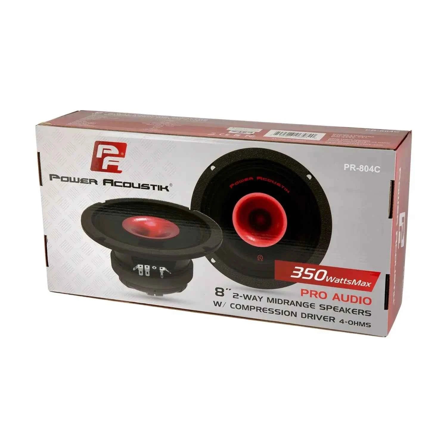 Power Acoustik PR-804C altoparlanti 8" 2 vie coppia tweeter