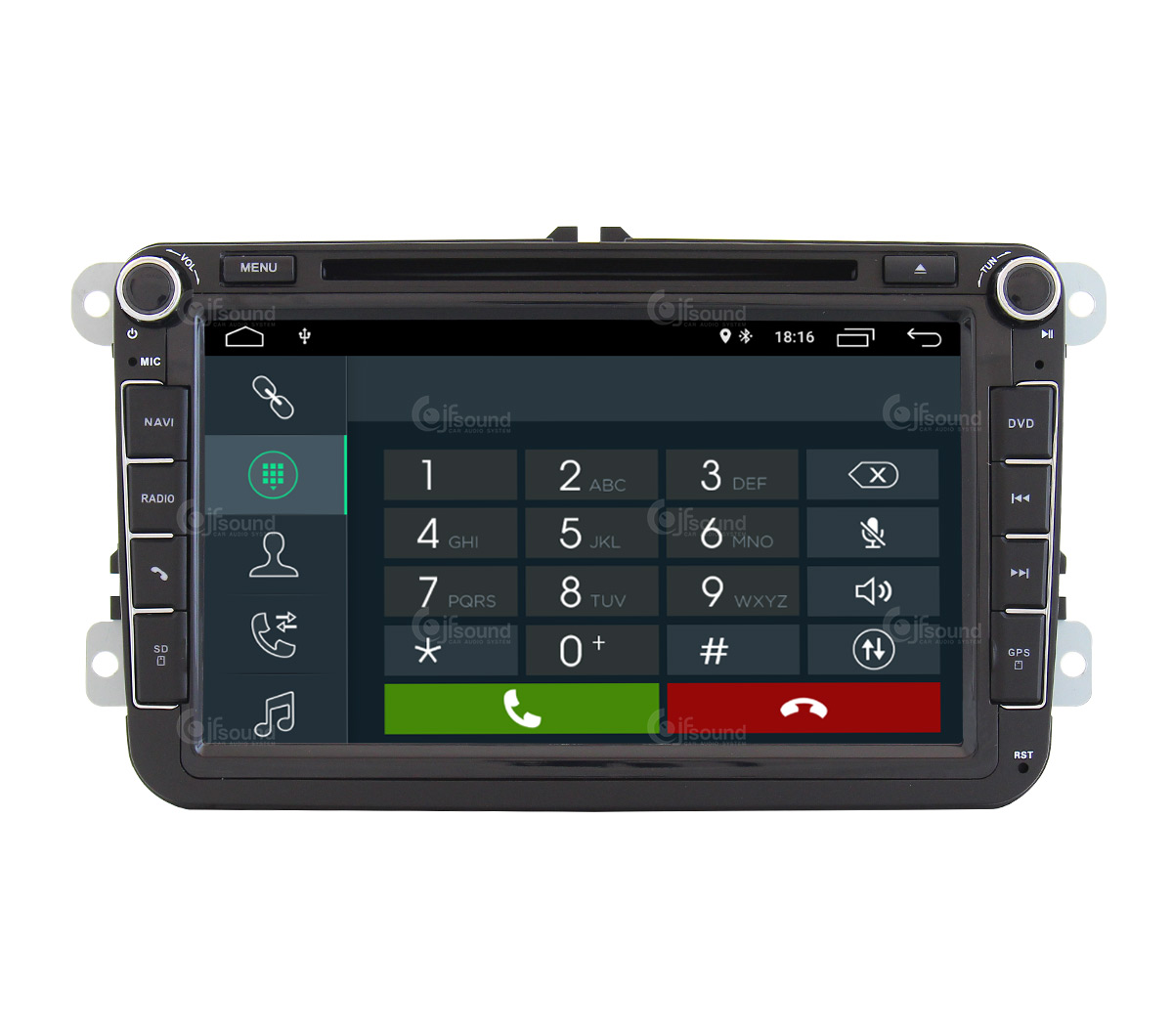 JFSound X7C-PRO JF-038W6-X7C-PRO autoradio Volkswagen DSP