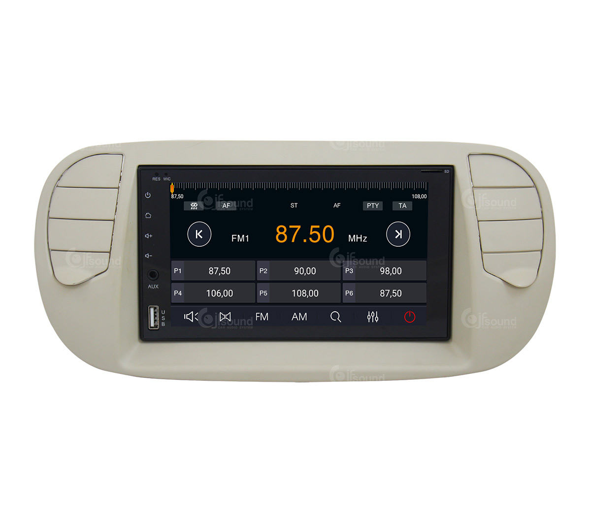 JFSound X9C-PRO JF-227 autoradio Android Fiat 500 4G retrocamera